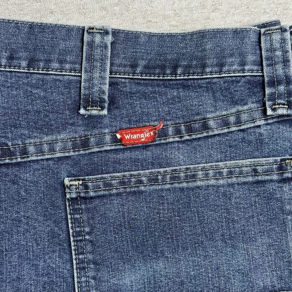 Wrangler Men's Carpenter Jeans 44x32 Blue Utility Work Denim Relaxed Fit